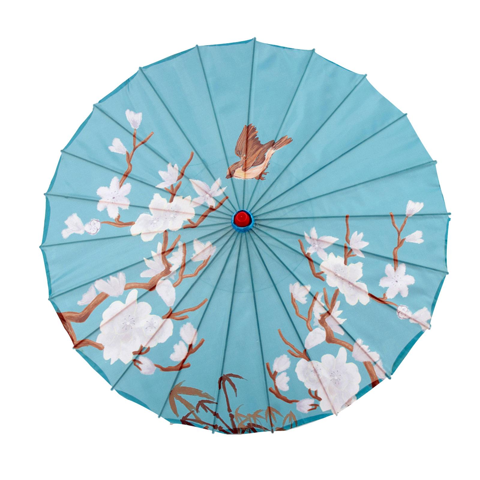 Parasol huilé fait à la main, parapluie de danse classique, art chinois et japonais, mariage, 32 po: WHITE