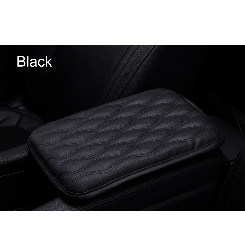 Universal Car Armrest Box Pad Car Center Console Comfortable Arm Rest Seat Box Pad Vehicle Protective Cushion Car Styling: Black