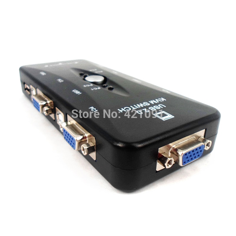 4 porttia vga/svga usb 2.0 kvm kytkin pc laatikko 1 sarja näppäimistö hiiri ohjaus 4 tietokonetta monisynkronoitujen näyttöjen jakamistyökalu 1920*1440