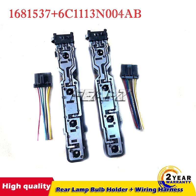 Left Right 2x Rear Lamp Bulb Holder + Wiring Harness for Ford Transit Mk7 1681537+6C1113N004AB