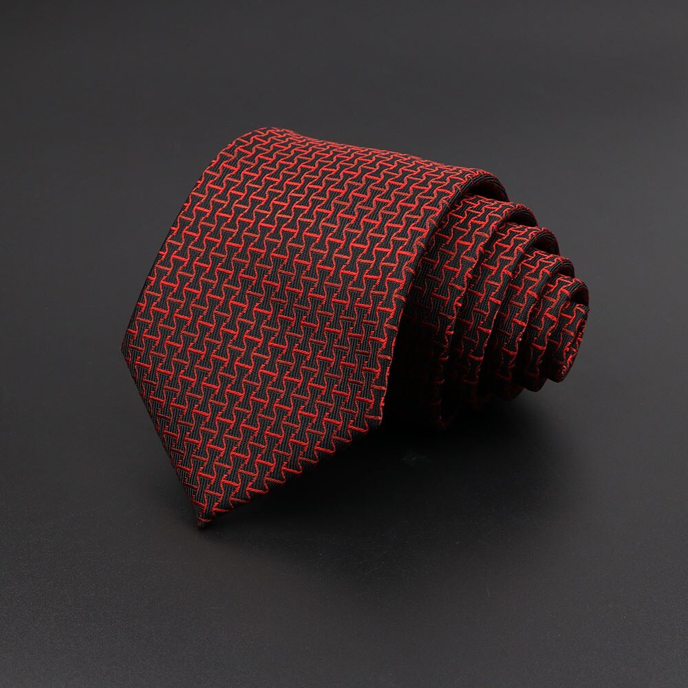 Mannen Stropdas Klassieke Effen Kleur Streep Plaid 8Cm Jacquard Marine Stropdas Accessoires Dagelijkse Slijtage Das Wedding Party