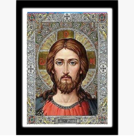 Pintura de diamante 5D DIY con icono religioso, decoración del hogar, bordado de diamantes, cuadro de diamantes de imitación cuadrado de estilo clásico