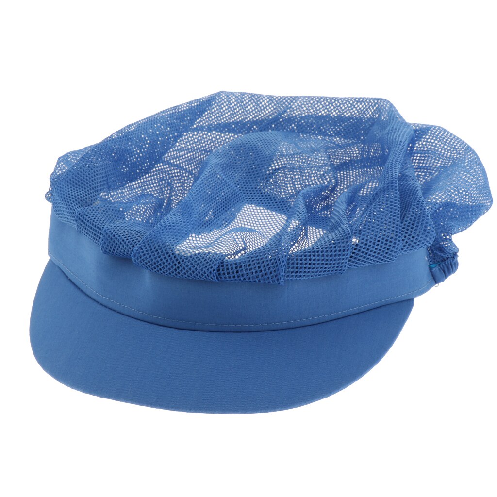 Verstelbare mesh petten voor heren en dames, elastisch, keuken, bakker, chef-kok, pet, catering voor restaurants, pubs, cafés, commerciële keukens: Donkerblauw c