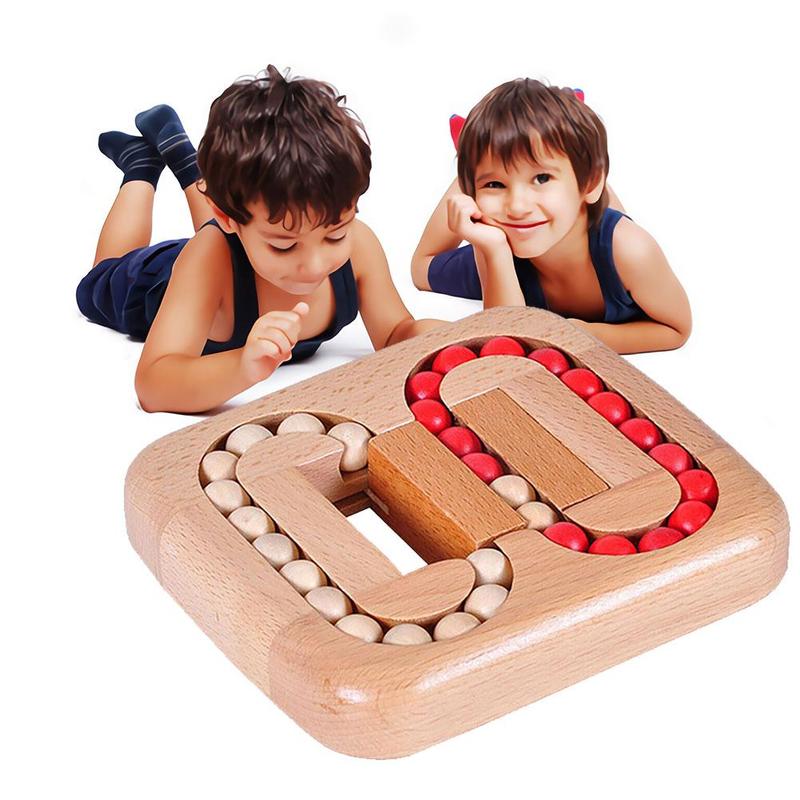 Holz Tisch Labyrinth Gleichgewicht Gremium Tisch Labyrinth Flache Ball Spiel Schnelle Spiel Erwachsene Tabelle Schiff Eltern-Art Für freundlicher Und Interagieren D2H8