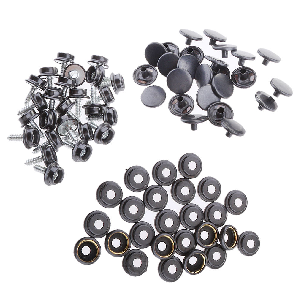 75Pcs Boat Marine Canvas Cover Snap Fasteners 12mm Screw Stud Button Socket