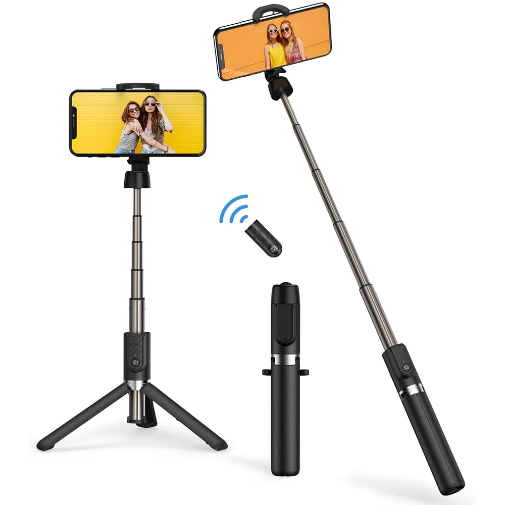 3in1 Mini Bluetooth Selfie Stick Tripod Aluminum Monopod Stand For Xiaomi Mi 10 9T Redmi Note 9 8 7 K30 9A 9C Ultra Huawei Phone