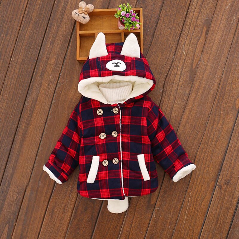 Spring Autumn Hooded Jackets for Newborn Baby Boy Warm Outerwear Child Clothes Pocket Clothing Infant Baby Coats 6-24M: red / 9M