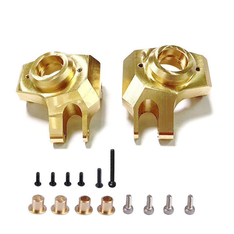 1 Pair Brass Heavy Duty Front Steering Knuckle Cup for 1/10 RC Crawler Axial SCX10 II 90046 Upgrade Parts: Default Title