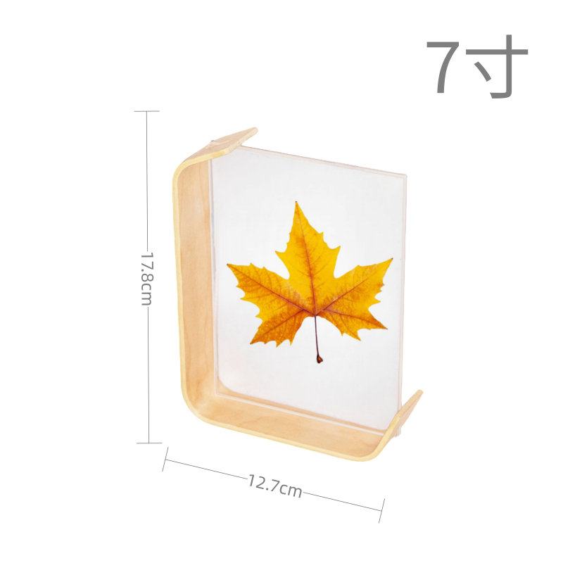 Marco de fotos transparente acrílico , marco de fotos de 6/7/8 pulgadas, tablero de exhibición de colección de sellos personalizados, decoración de escritorio para fotos: Rojo