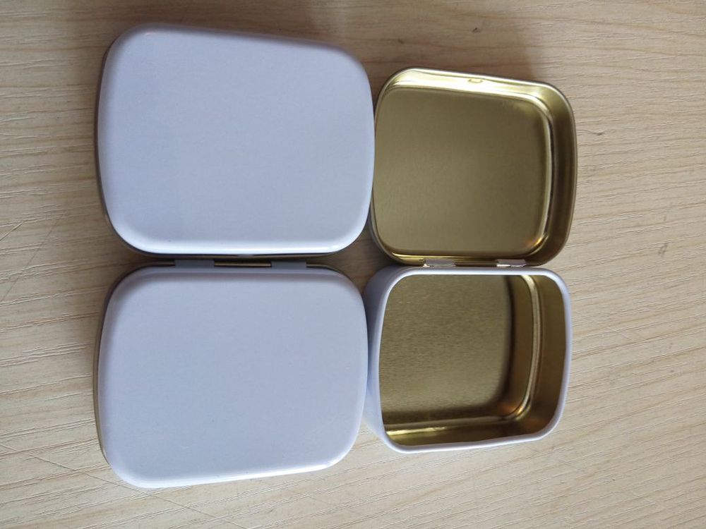 50 pcs/lot Silver Metal Box Rectangle Chewing Gum Box Tin Storage Case Multi-use Advertisement Box