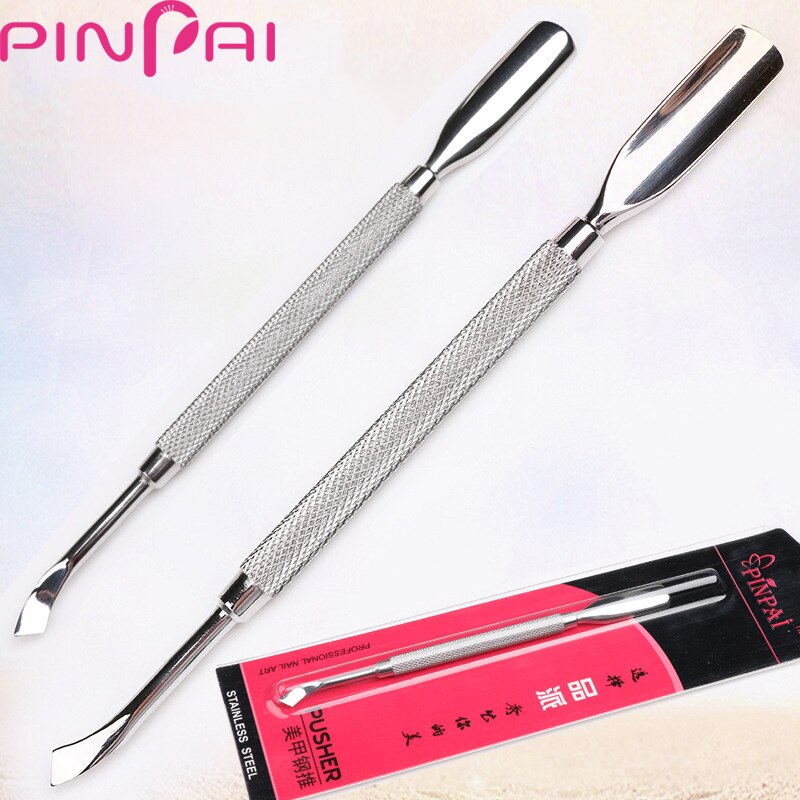 PinPai Professionele Rvs Cuticle Remover Double-Side Dode Huid Pusher Nagelriem Pusher Manicure Nail Care Tool