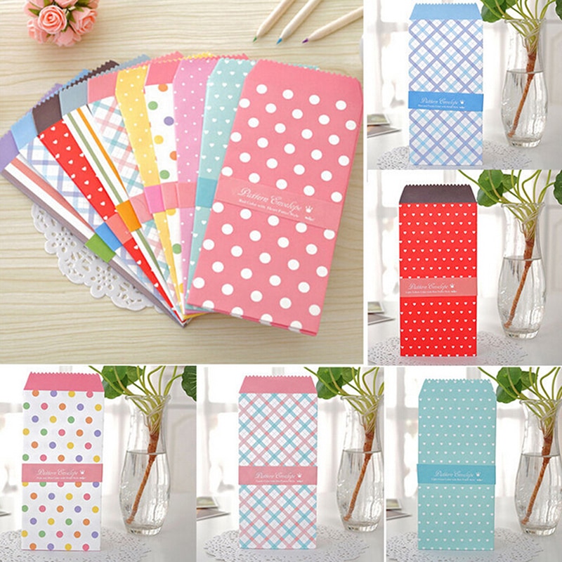 Colorful Envelope Small Craft Envelopes for Letter Invitations 5Pcs/set