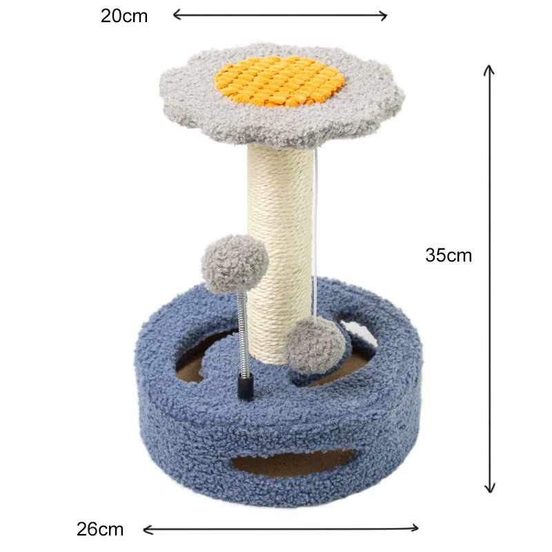 2022 Cat Scraper Sisal Scratcher With a House Claw Sharpener Supplies for Cats Scrapers Offer Cat Scratching Post Toys Pet Home: blue
