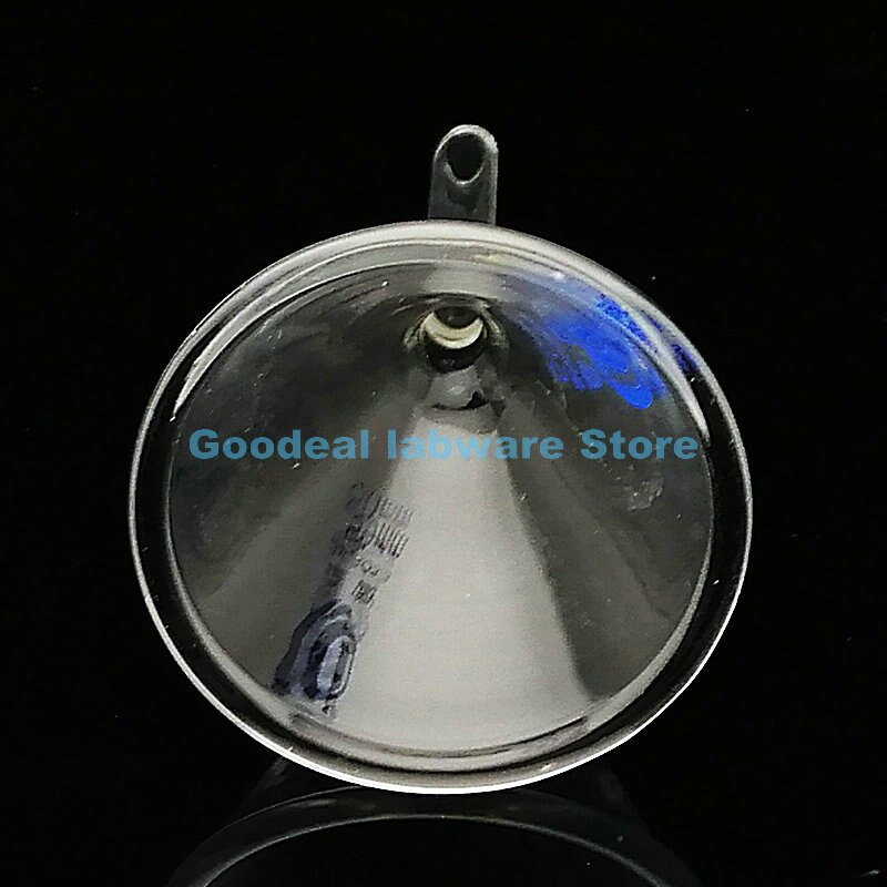 Funil cônico de vidro borossilicato, funil transparente dia50mm com filtro triangular para laboratório, educativo, papelaria, 1 peça