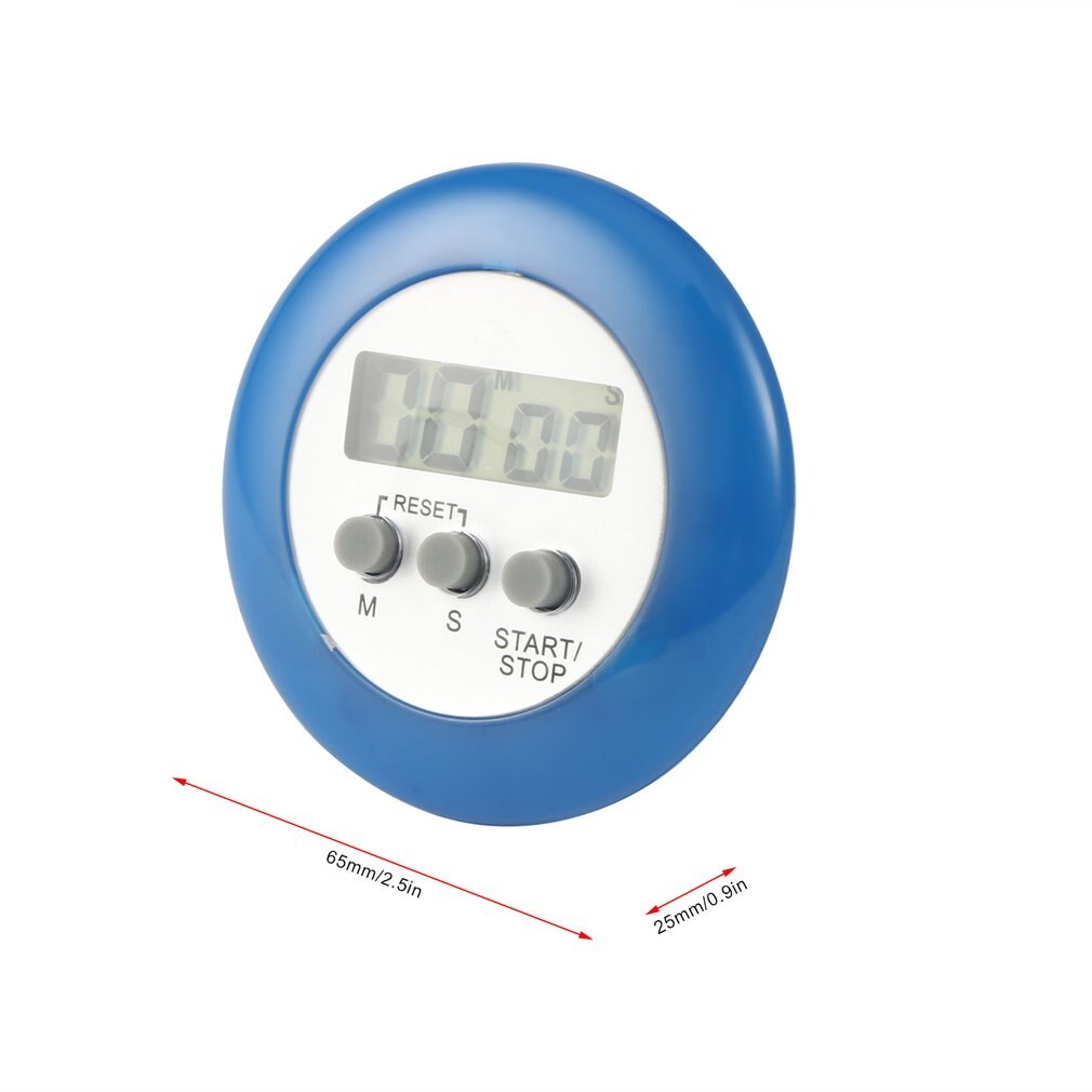 1 PC Mini Cute Digital Counter Home Kitchen Round LCD Display Digital Cooking Countdown Timer Count Down Up Alarm