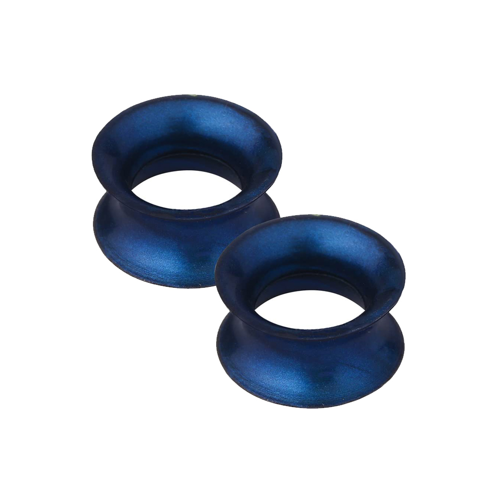 2PCS Soft Silicone Ear Gauges Flexible Ear Skin Tunnels Earlets Plugs Stretcher Expander Set Ear Piercing Jewelry 3-25mm: GRAY / SILVER PLATED