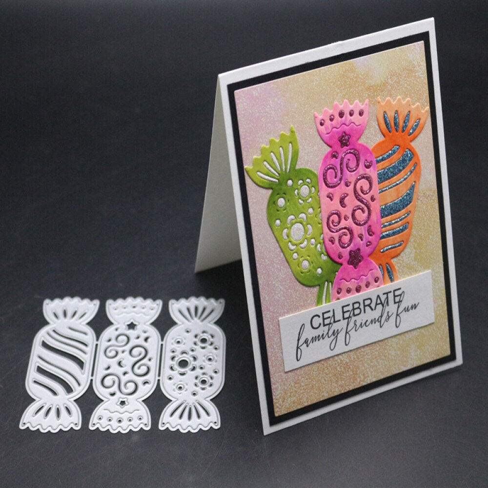 Christmas Candy Metal Cutting Dies Irregular Die Cut Sweet Frame Stencil Scrapbooking Embossing Craft Stamps And Dies