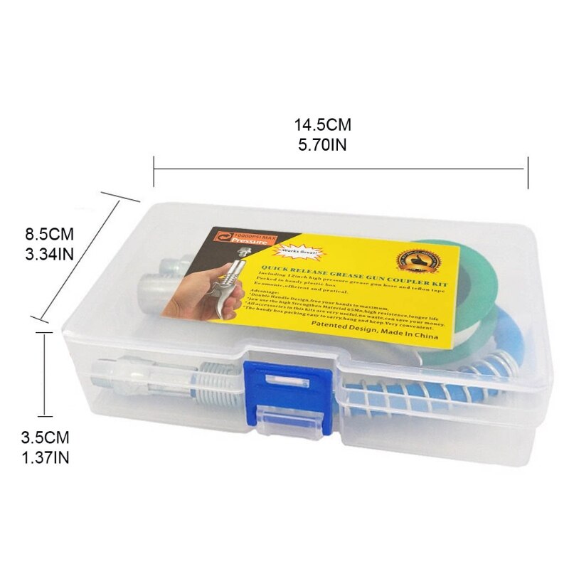 Quick Release Vet Grip Boter Machine Slang Kit Lock Vet Koppeling 1/8 "Npt