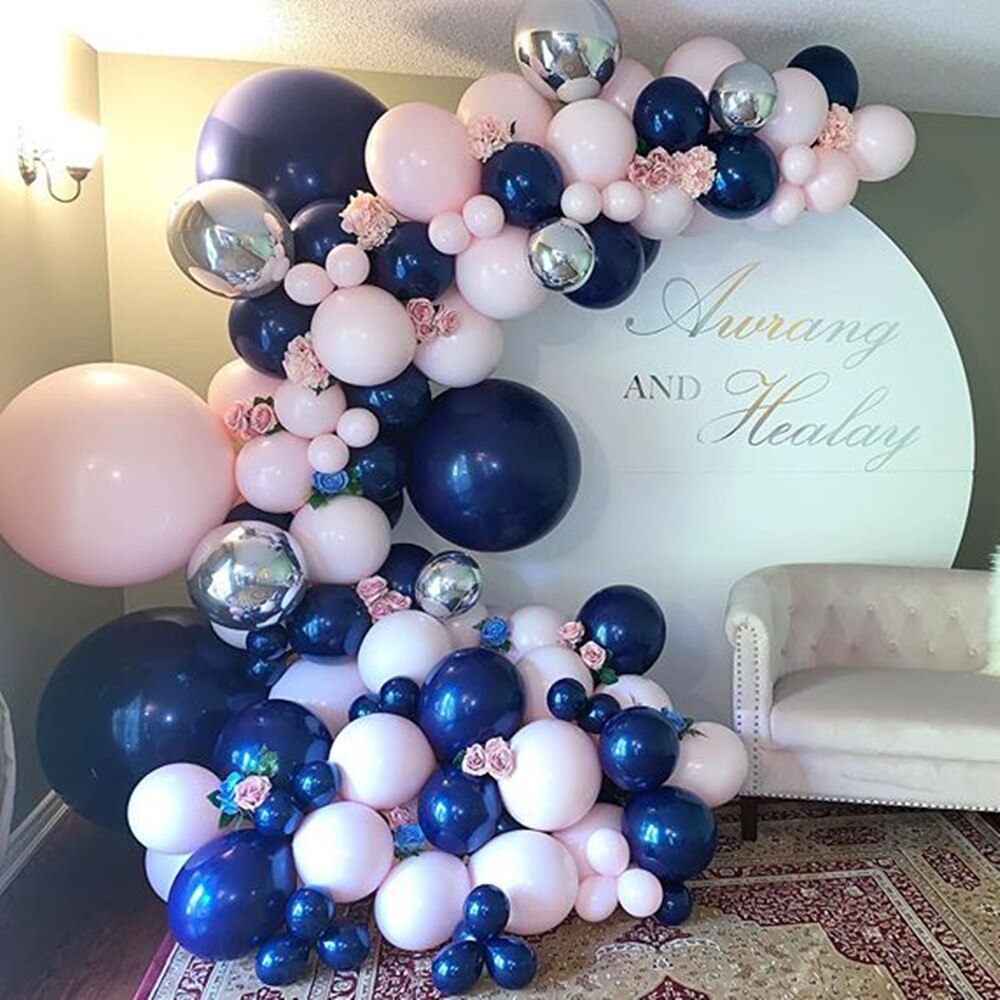 Royal Blue Garland Arch Balloon Kit Confetti Latex Balloons Baby Shower Wedding Birthday Party Anniversary Party Decor Globos