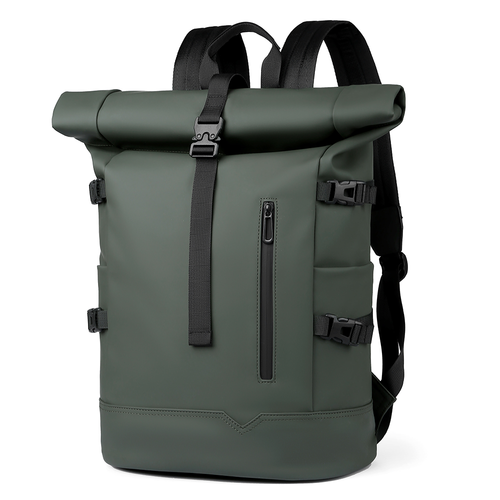 Wodoodporny, trwały plecak na zewnątrz Roll Top Fashion Casual Backpack for Hiking Travel Men Women Daily Commute