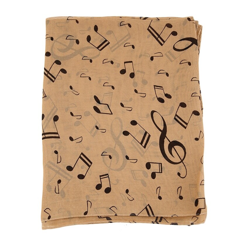 Musical Note Chiffon Scarves Women's Scarf Shawl Long Stoles Spring Muffler Chiffon Infinity Scarf