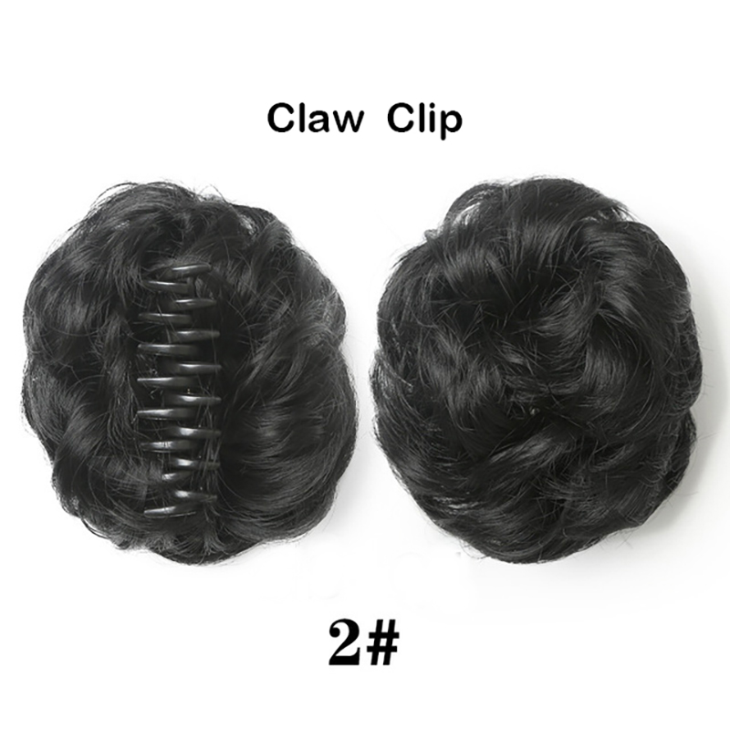 Sunslymei synthetischer Haarknoten zum Anklipsen, Chignon-Haarteil, lockige, unordentliche Pferdeschwanz-Haarverlängerungen, Scrunchie-Haarteile für Frauen: T1b/613