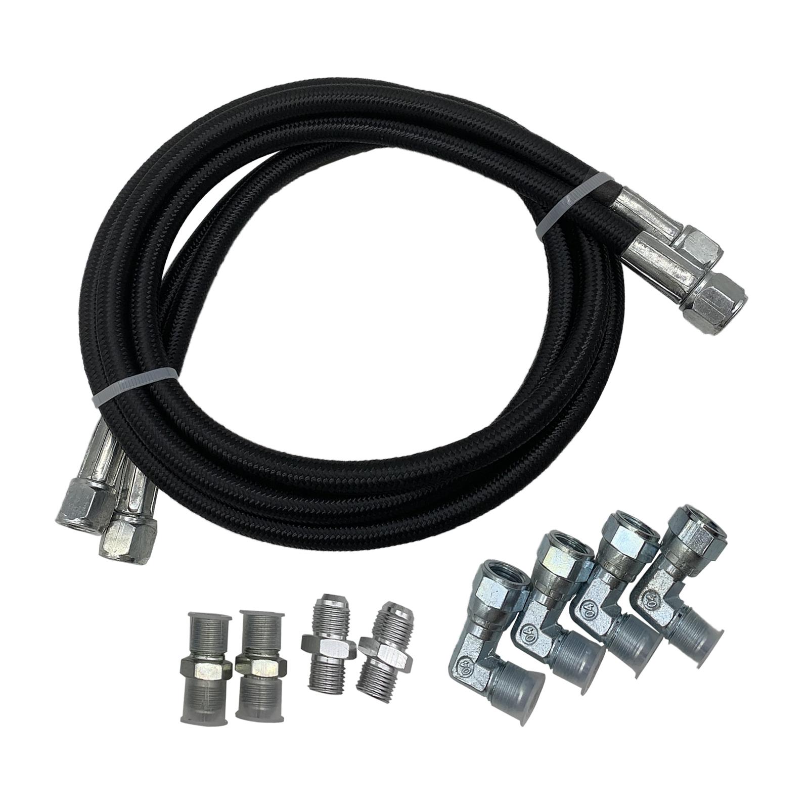 Transmission Cooler Lines Durable Black Automatic Fit for Universal 700R4 4L80E 4L60