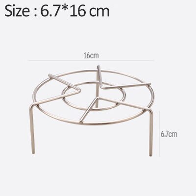 Household Round 304 Stainless Steel Steaming Rack Pressure Cooker Steamed Vegetables Kitchen Accessories Gadgets: Tall feet-16cm