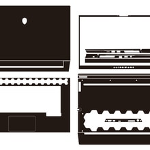 Laptop Carbon fiber Vinyl Skin Sticker Cover For release Alienware M15 R3 15.6"