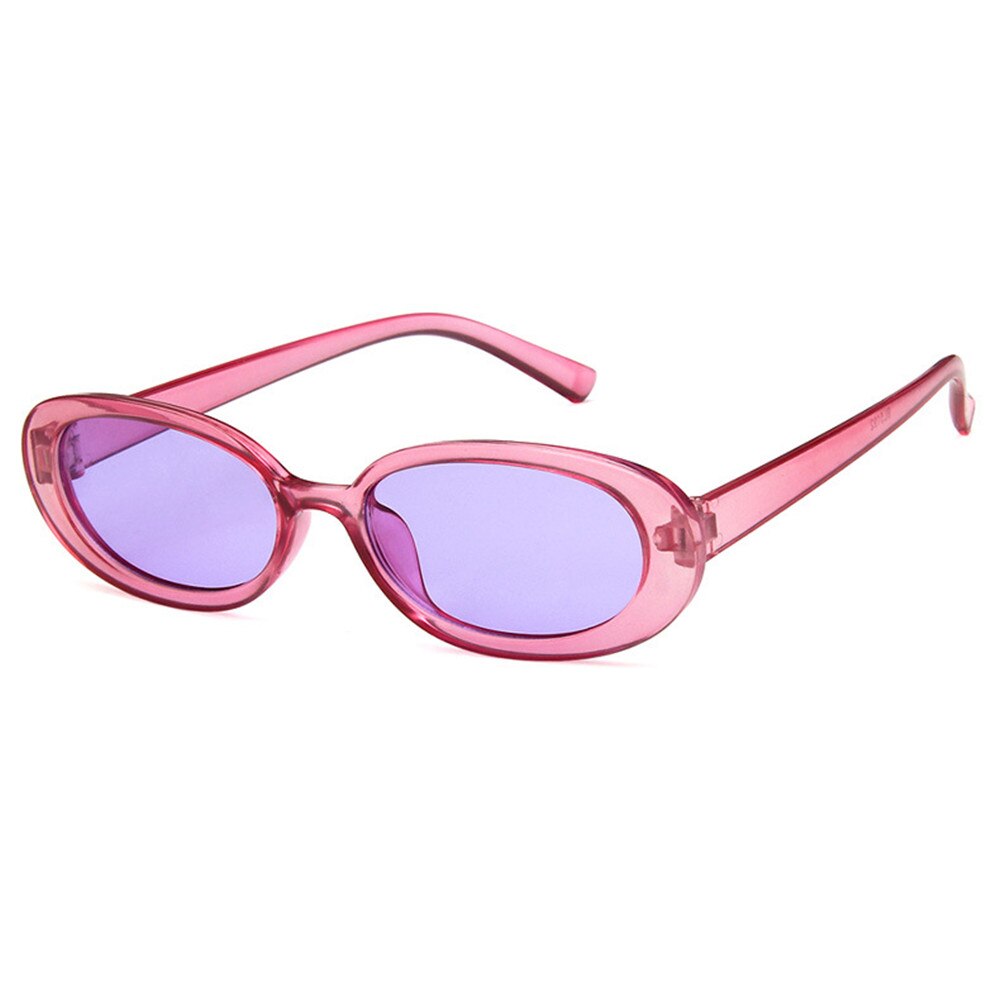 Gafas de sol con montura ovalada pequeña para mujer, anteojos de sol femeninos de estilo Retro Elipse, con protección UV400, gafas de senderismo para exteriores: C08