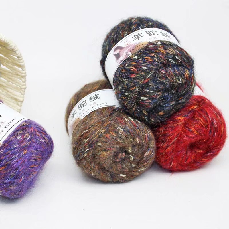 Fil de laine épais en alpaga, tricoté à la main, , coloré, aiguille, Crochet, fil, écharpe pour bébé, pull acrylique, , 2 pièces