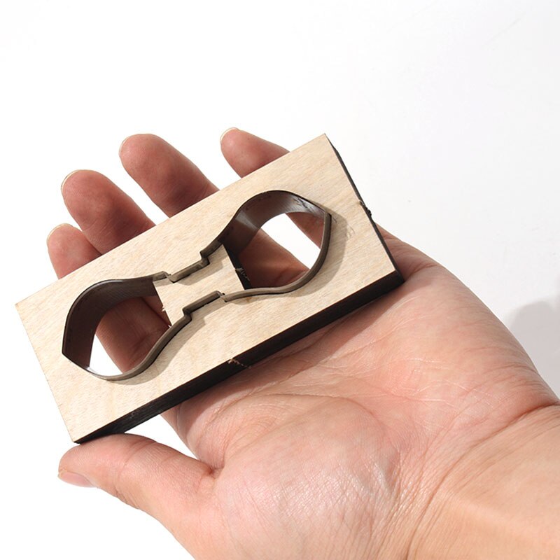 Leather Craft Zipper Puller Cutter Japan Steel Blade Zip Pull Template Cutting Mould Handmade Punching Tools DIY