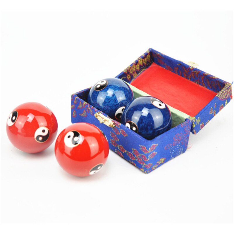 Bolas de mano de Yin Yang para terapia de relajación, bolas chinas de meditación de salud, ejercicio de mano para dedo, alivio del estrés, bolas de Baoding
