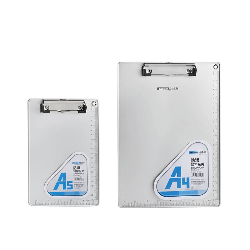 Portable A4/A5 Clipboard Writing Pad File Folder with Ruler Document Holders Metal File Hardboard Clip School Office Stationery