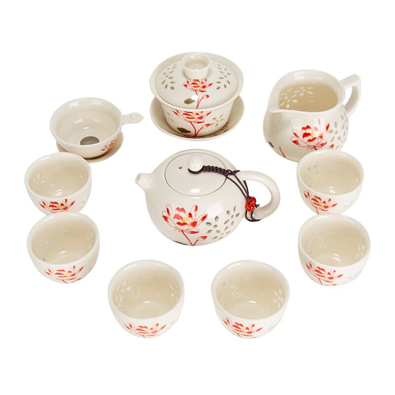 Blue-and-white Exquisite Ceramic Teapot Kettles Tea Cups Porcelain Chinese Kung Fu Tea Set Drinkware Teapot Mug of Tea Ceremony: CJ249