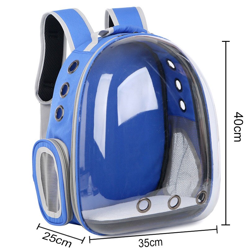 Cat bag Breathable Portable Pet Carrier Bag cat backpack cat carrier cat cage cat carrier bag: Blue