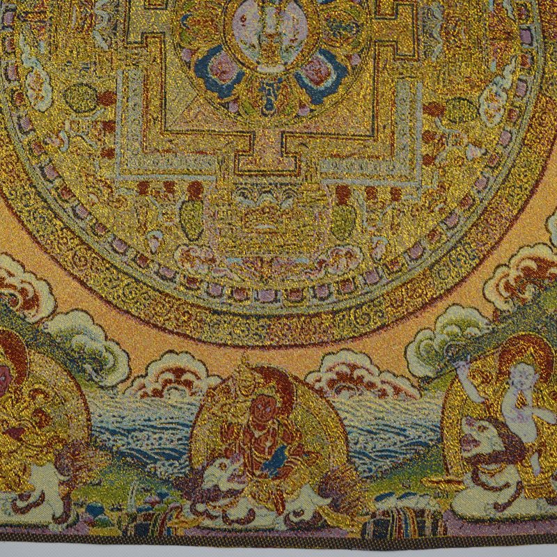 1pc 24 "buddhisme mandala tangka hængende væg brokademaleri tibet hængende maleri vægmaleri tibetansk klud silke boligindretning ååå 9882