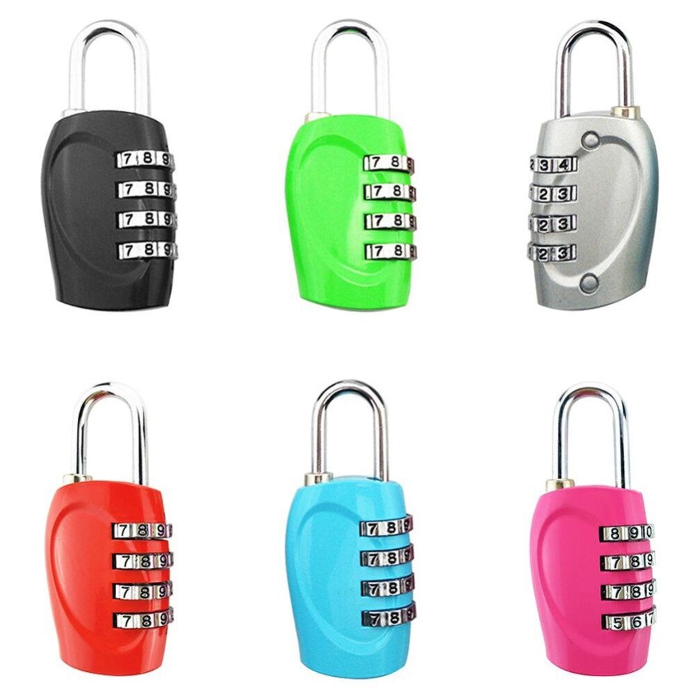 4 Dial Digit Password Lock Combination Suitcase Luggage Metal Code Password Locks Padlock Travel Safe Anti-Theft Cijfersloten