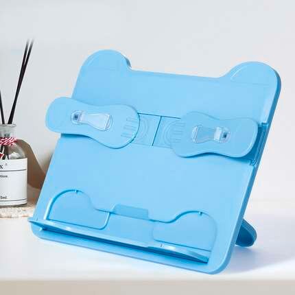 Elementary school student reading bookshelf reading book stand student reading book on the desk with foldable book stand: NO1