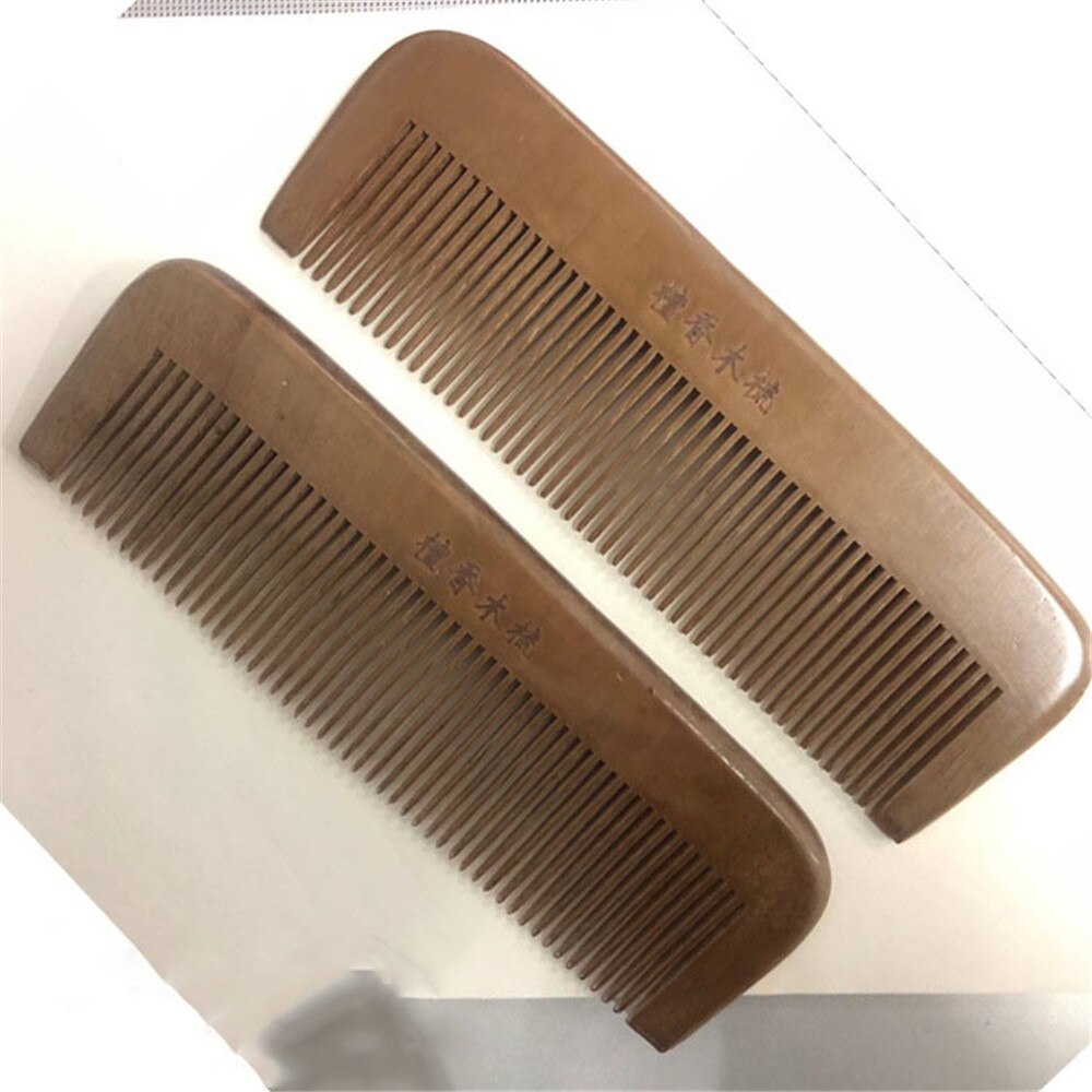 Peine para pelo de madera de sándalo anticabeza estática, peine para pelo de , cepillo con mango, masajeador, herramienta Tradicional China para corte de pelo, 1 unidad