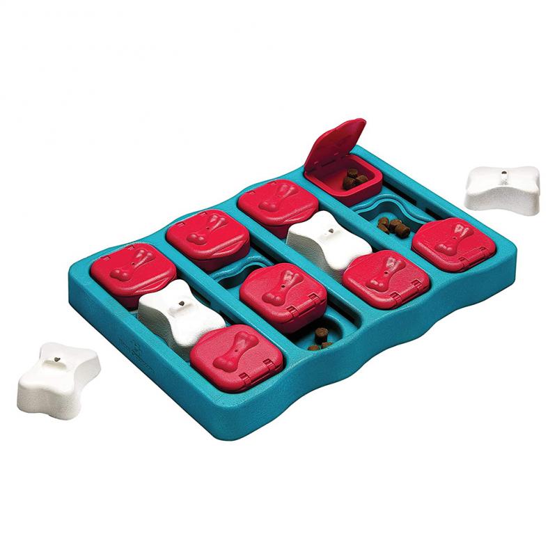 Caja del Tesoro móvil con fuga de comida, puzle interactivo para perros y cachorros, juguete de inteligencia, diversión, gran: Default Title