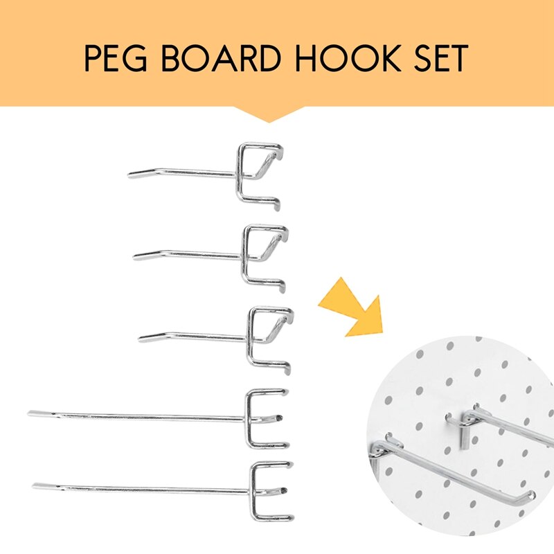 86 Piece Pegboard Hooks Organizer Assortment with Metal Hooks,Pegboard Bins and Peg Locks