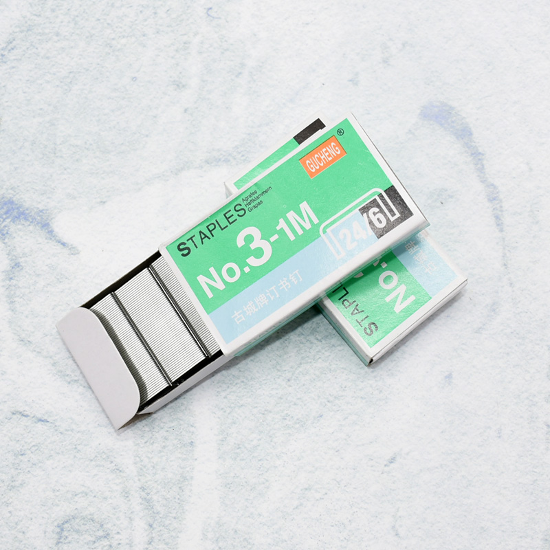 1000/box silver metal staples office stationery 3rd binding supplies ordinary staples office binding 2boxs