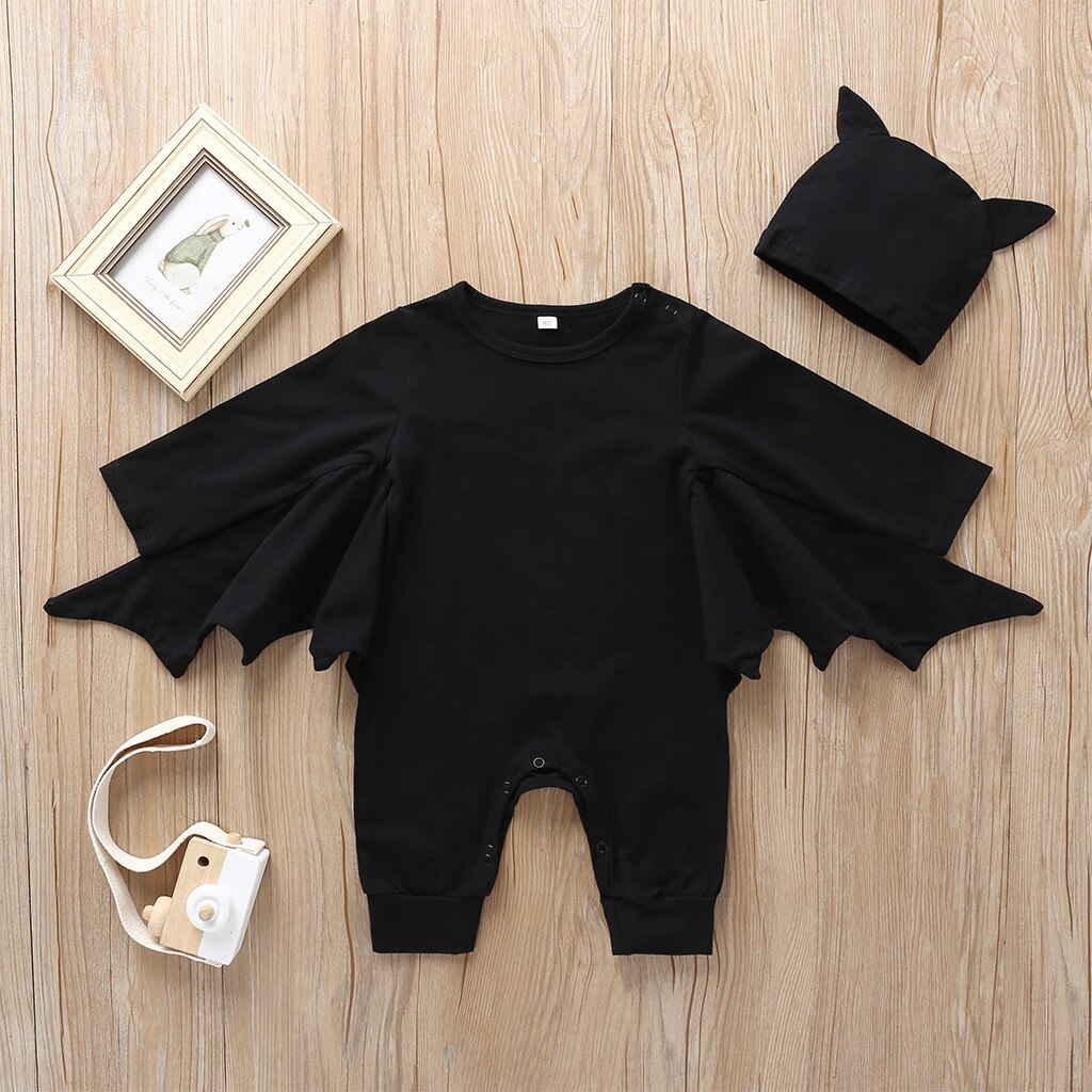 Neugeborenen strampler Baby Jungen Mädchen Strampler Halloween Cosplay Kostüm Romper Overalls + Hut Outfits Baby Halloween Kleidung
