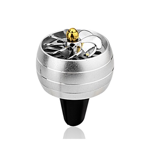 Voiture De Parfum Désodorisant Mini Ventilateur Auto Air Vent Clip pour Peugeot 206 307 406 407 207 208 308 508 3008 4008: silver