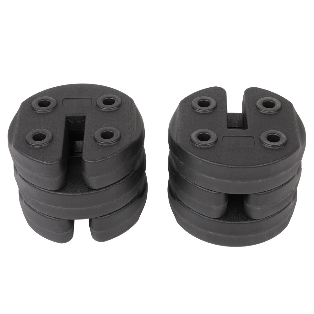 6pcs/set Tent Shade Canopy Water Fillable Weight Plates Black Outdoor Sunshade Accessories Tent Water Injection Heavy Block