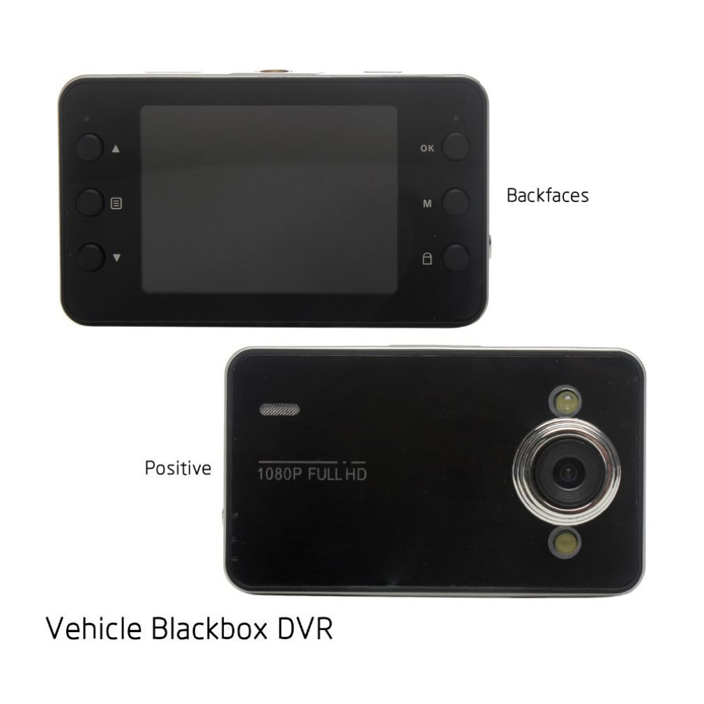 Hd 1080p bil dvr kamera køreoptager 2.4 tommer  k6000 nattesyn videokamera kørsel fugl visning panorama kamera
