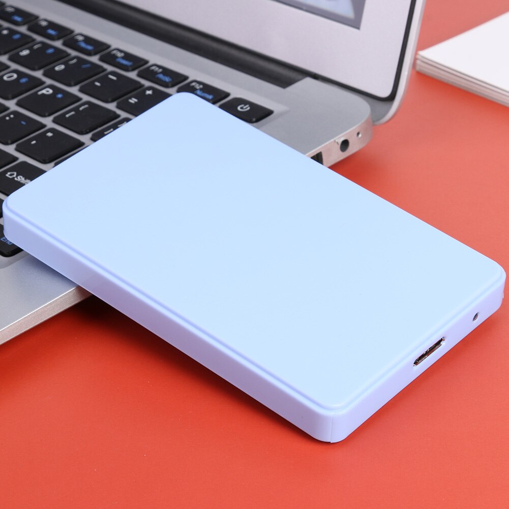 Newest 2.5 inch USB 3.0 Hard Drive Disk Enclosure 8TB 6Gbps HDD SSD Mobile External Hard Drive Enclosure Box Case for Laptop PC: Blue