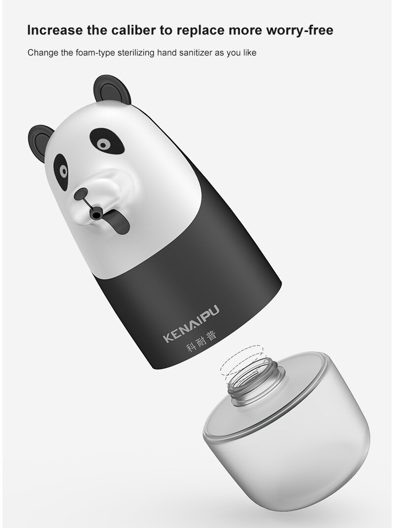 280ML automatyczny dozownik mydła w płynie panda bezdotykowy czujnik USB ładowanie podczerwieni indukcja Bashroom pianka ręka pralka narzędzia
