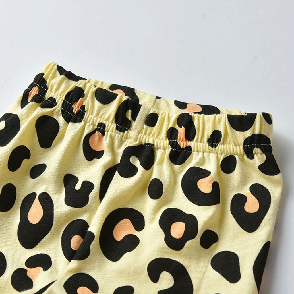 Children's long-sleeved pajamas leopard print boys and girls leopard casual and comfortable pajamas set пижама детская 40*
